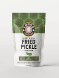 Corks Popcorn packaging for Tangy & Dill Fried Pickle popcorn