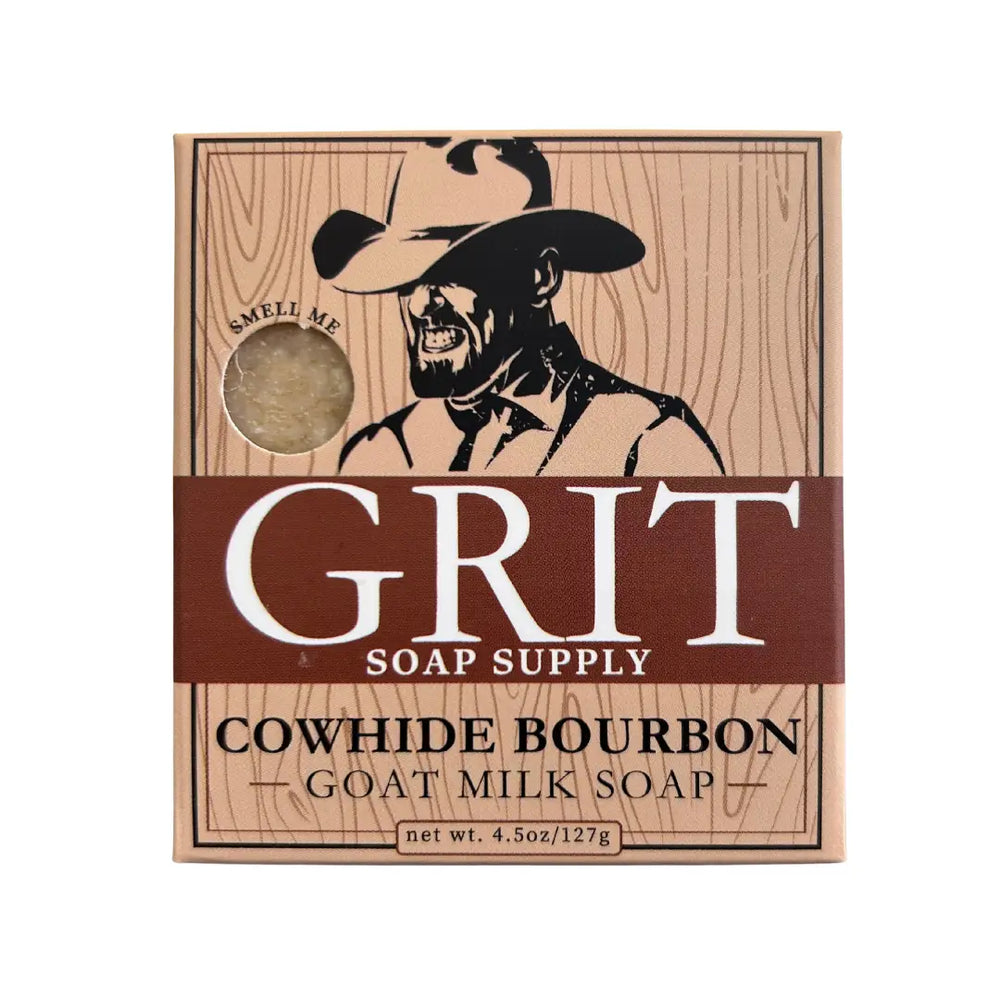 Grit soap supply cowhide bourbon goat milk soap