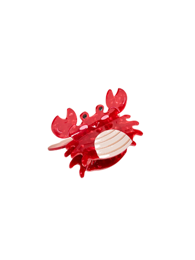 red crab hair clip