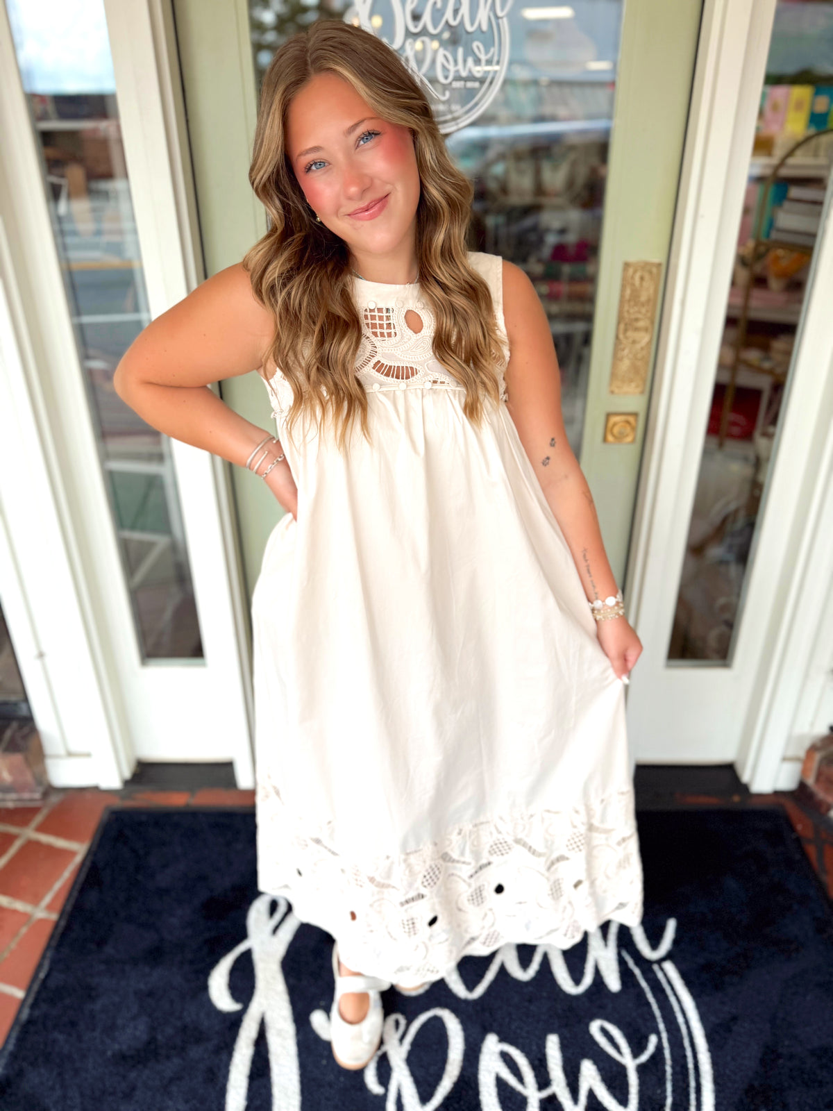 cream boho maxi dress Bohemian Long a lace bodice Boho Jacquard Sheer Maxi Dress