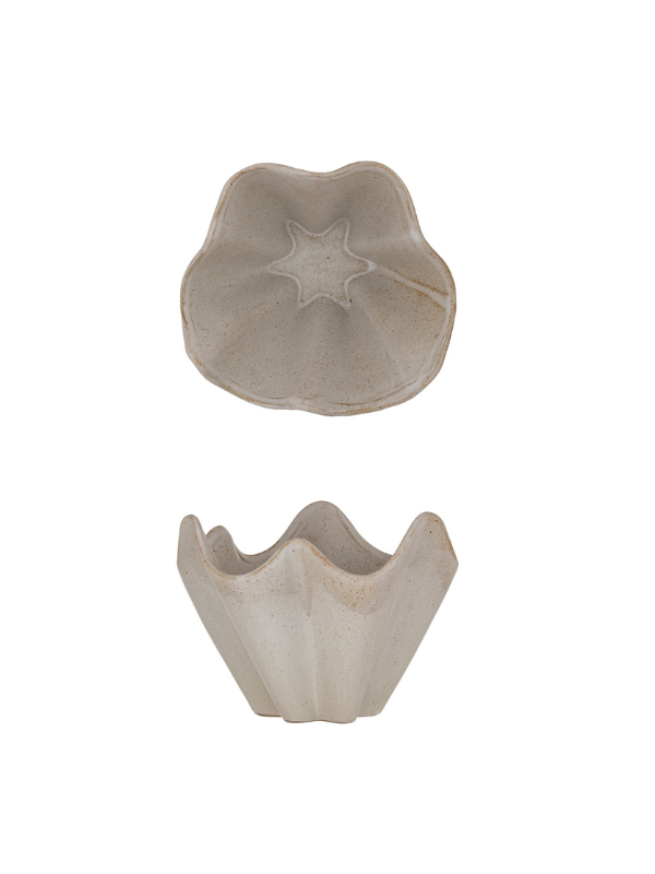 ruffled top pleated bowl 