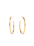 gold hammered large hoops