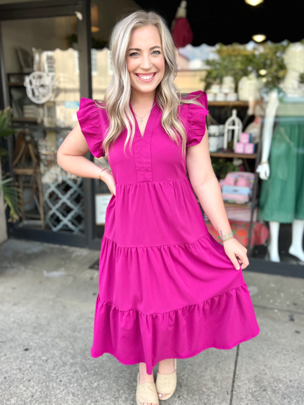The Elizabeth Dress in Berry