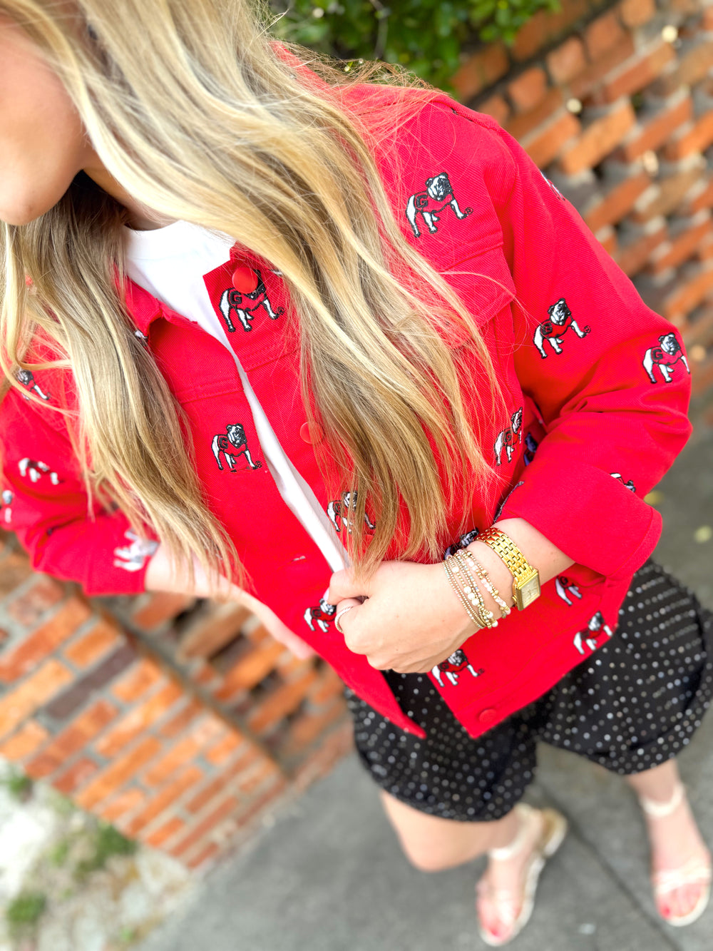 The Georgia Tailgate Twill Logo Jacket By Stewart Simmons (S-2X)