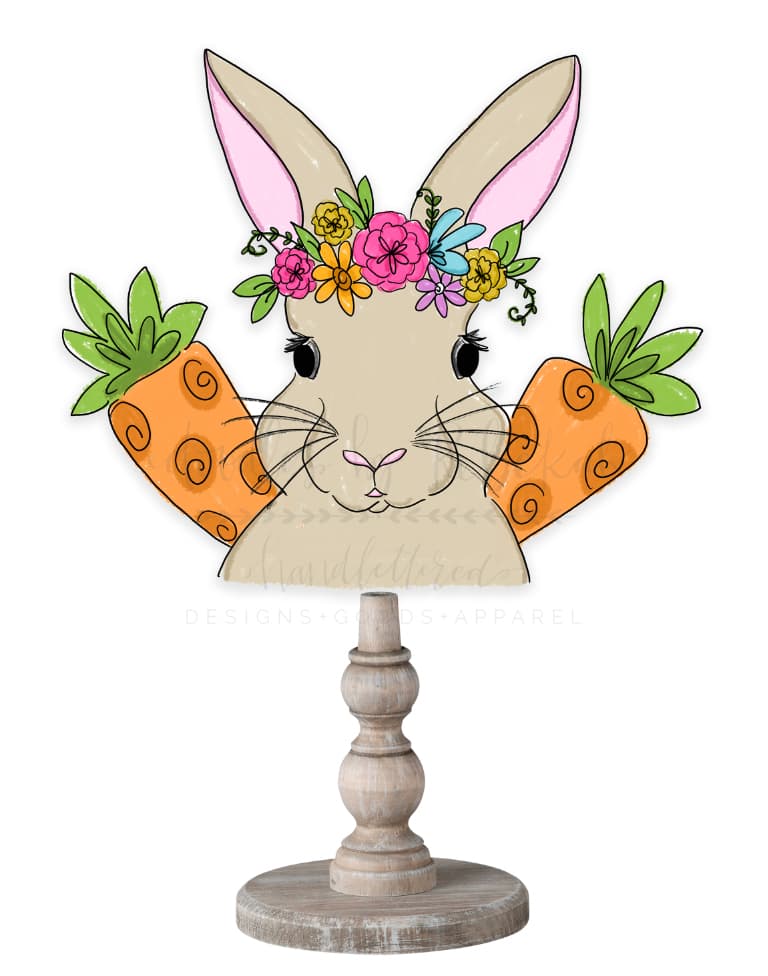 Bunny with Carrots Topper