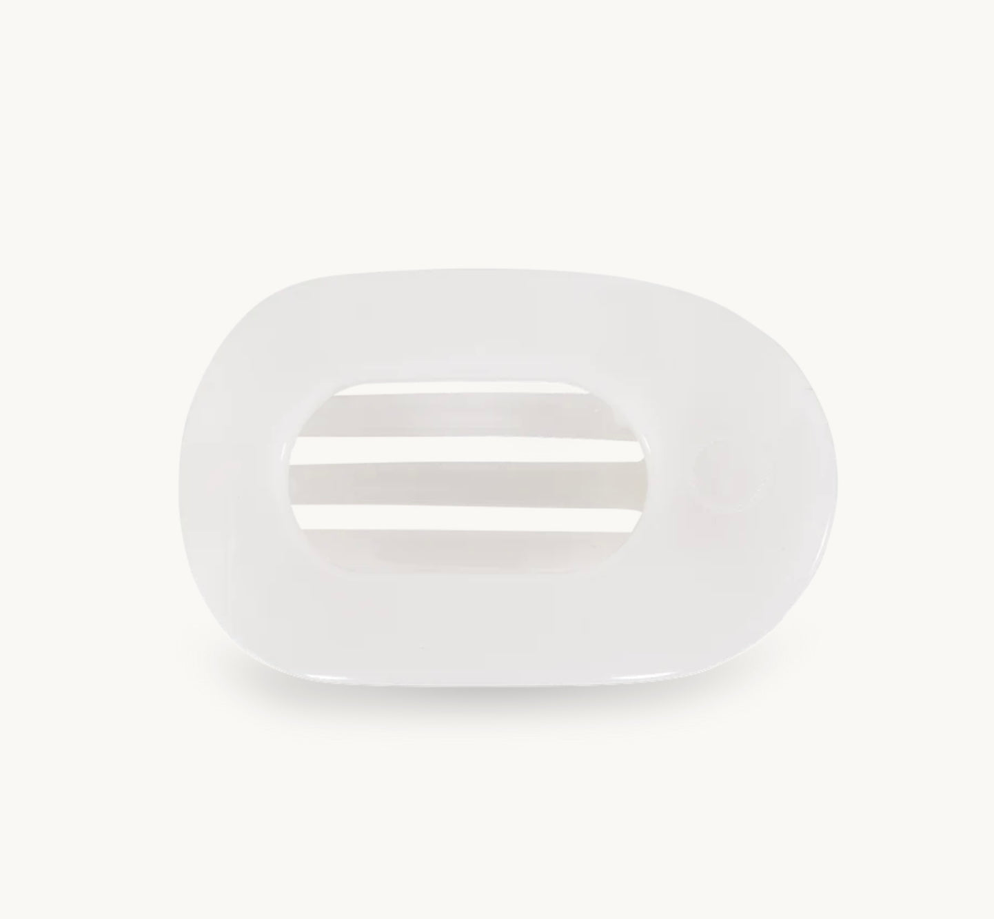 Coconut White Small Flat Found Clip