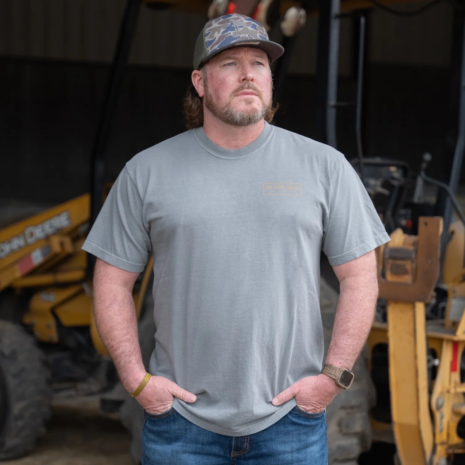 Dog Outline Thicket Short Sleeve Tee by Old South Apparel