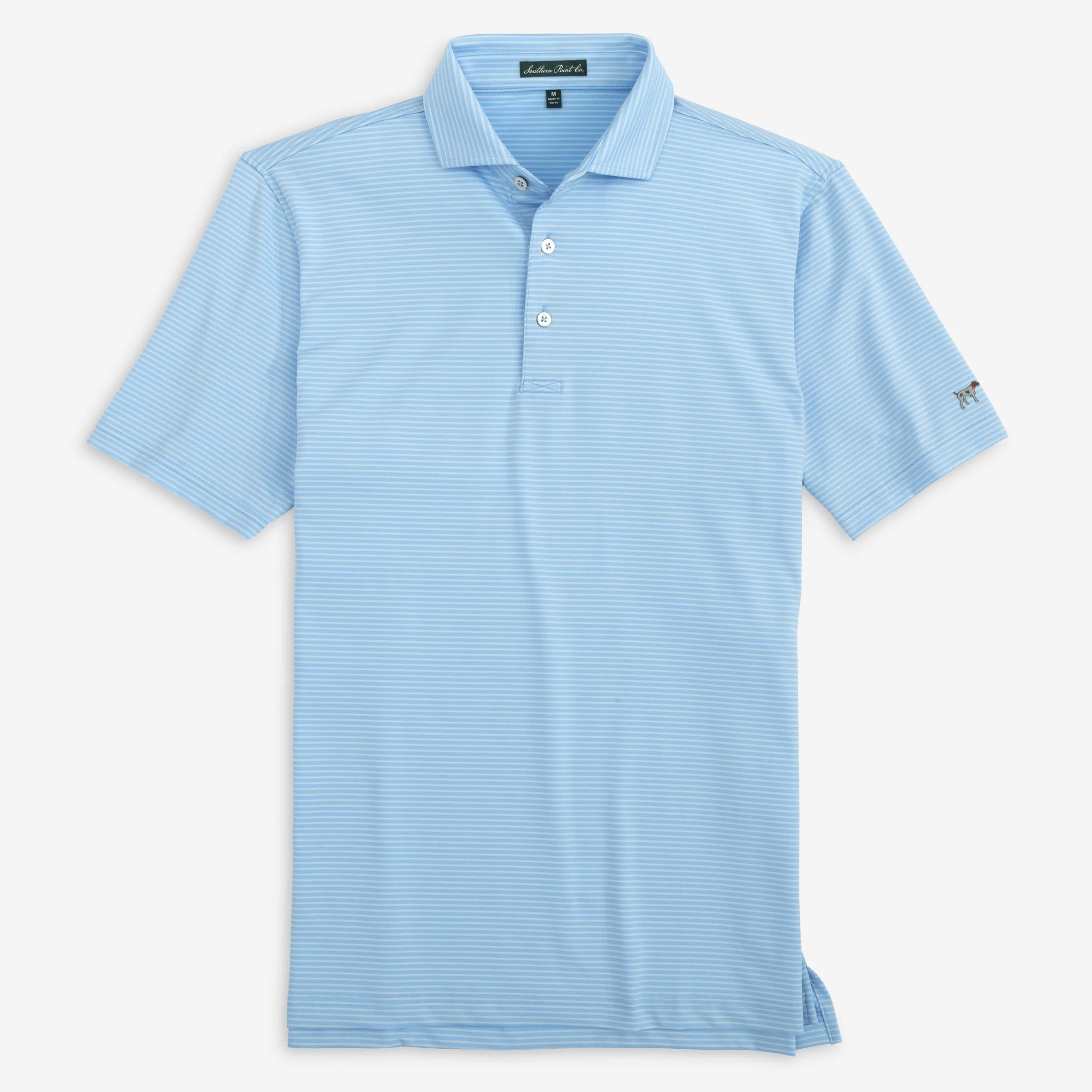 Dune Stripe YOUTH Polo in Powder Blue by Southern Point Co.