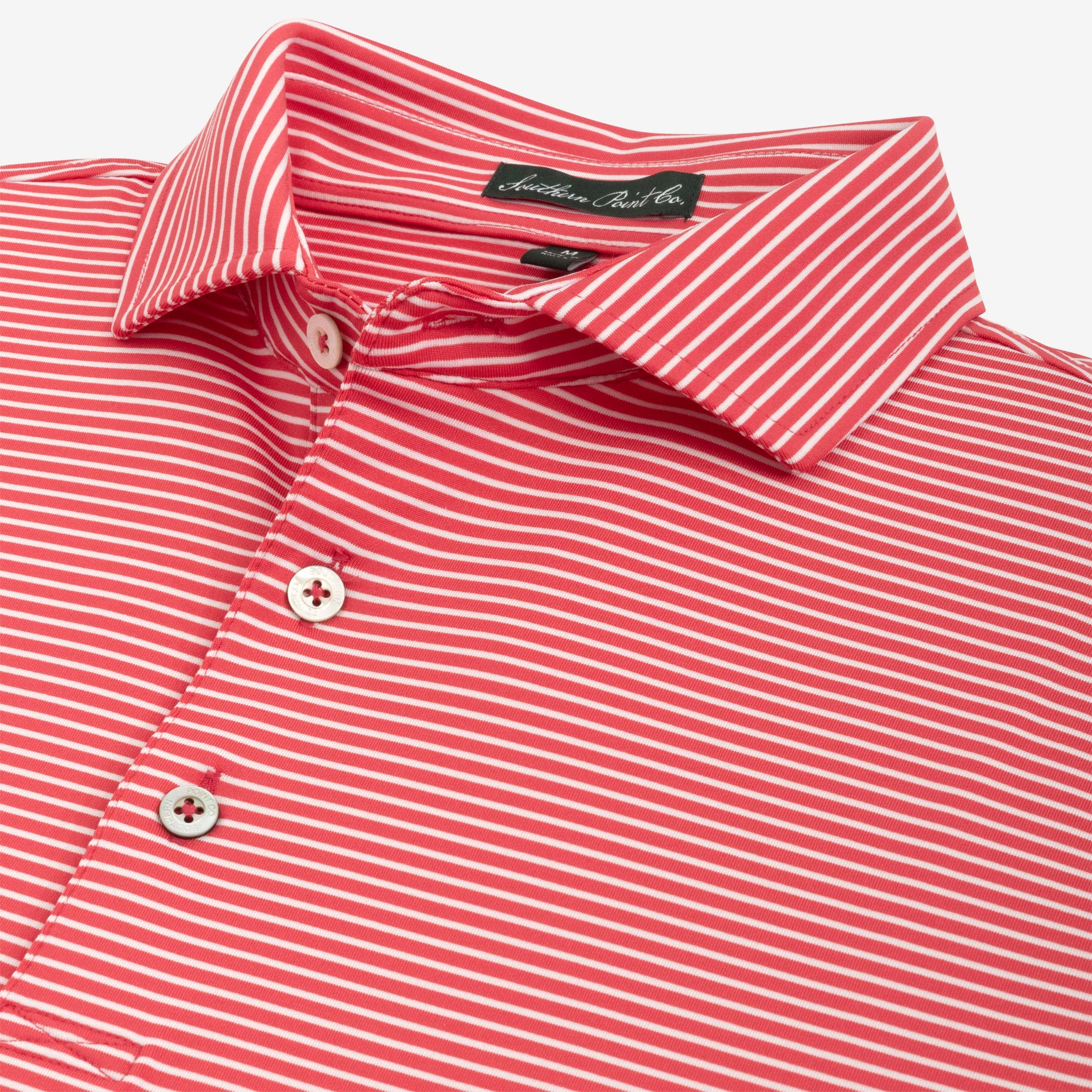 Dune Stripe YOUTH Polo in Washed Red by Southern Point Co.