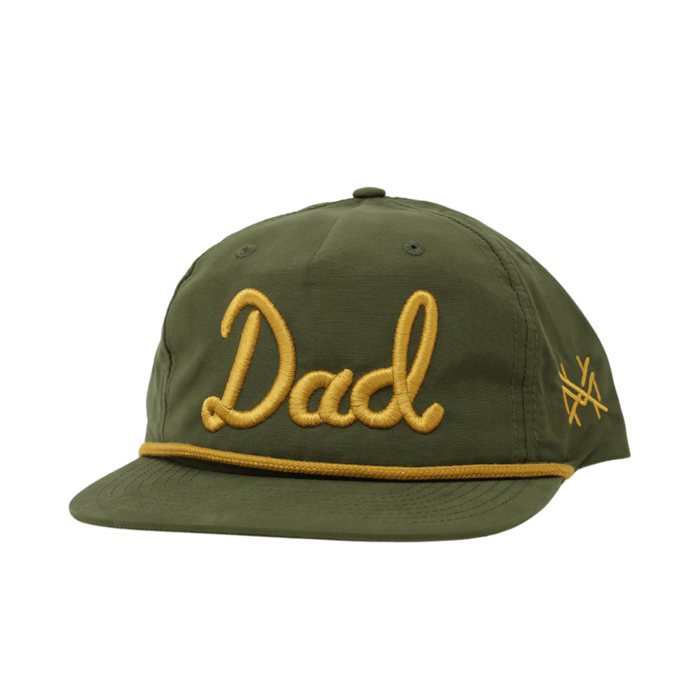 upf 50 dad hat in gold and green