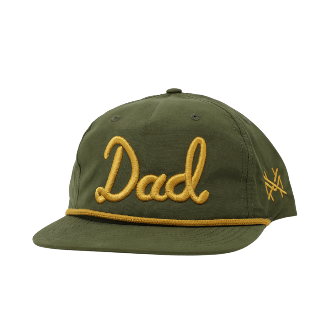 upf 50 dad hat in gold and green