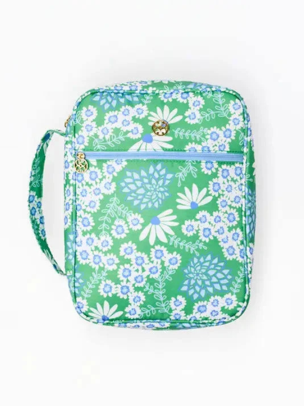 Green floral pattern bible cover 