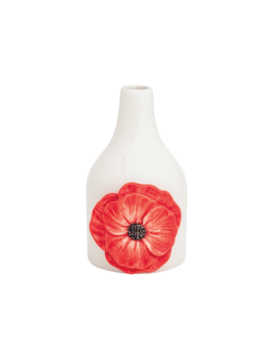 Dark pink peony flower mini bud decorative vase by mudpie