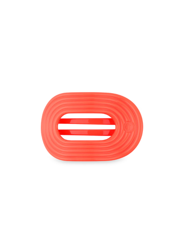 neon coral round flat clip