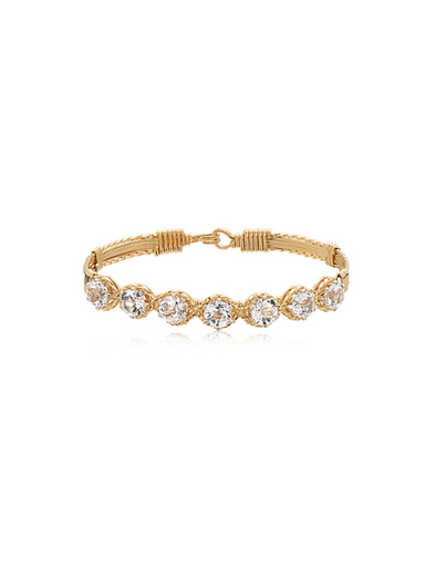 Gold bracelet with diamond stones by Ronaldo, handcrafted with an elegant and timeless style.