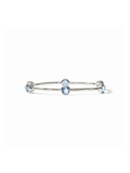 silver bangle with blue stones