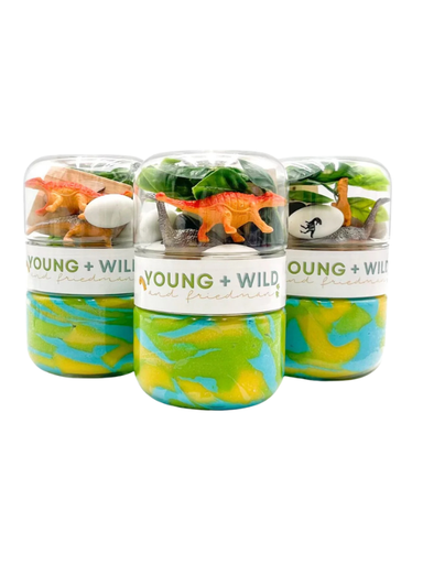 Dinosaur Grab & Go Dough Jar sensory toy for kids children screen free