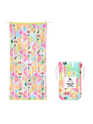 Colorful aztec-patterned quick-dry towel 