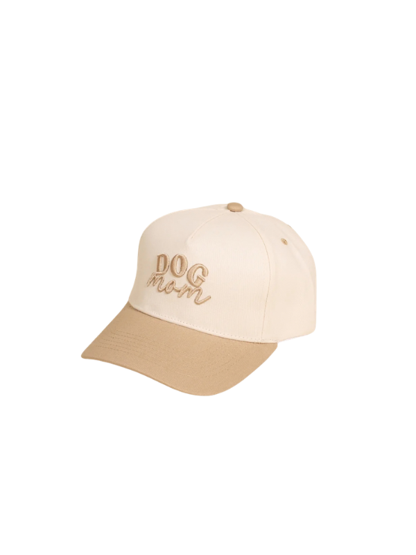 tan and white dog hat