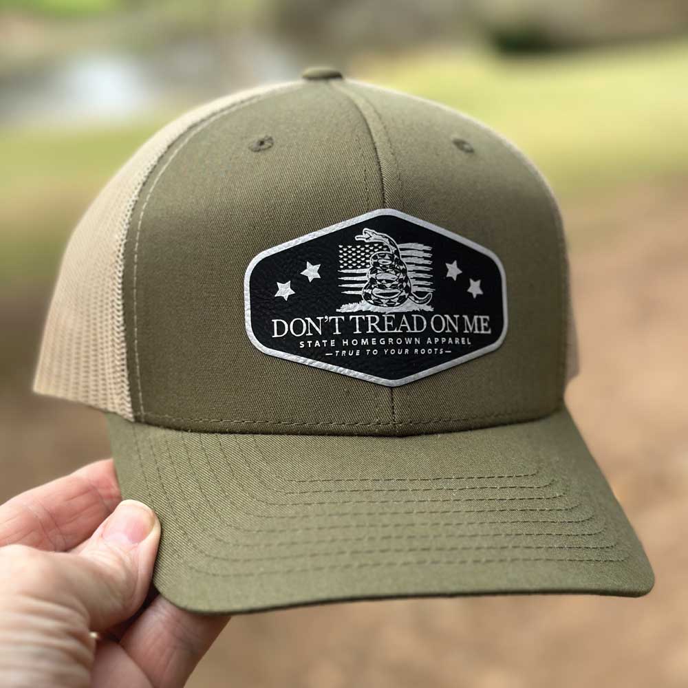 Don't Tread On Me Hat in Moss Green