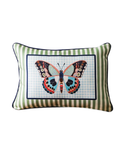 Double Pattern Butterfly Lumbar Pillow chic dorm home decor southern patterned stripes gingham 