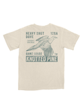 cream tee with dove artwork