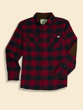 The Drummond Island Flannel is made from 100% cotton in a medium-to-lightweight build. 