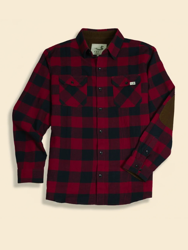The Drummond Island Flannel is made from 100% cotton in a medium-to-lightweight build. 