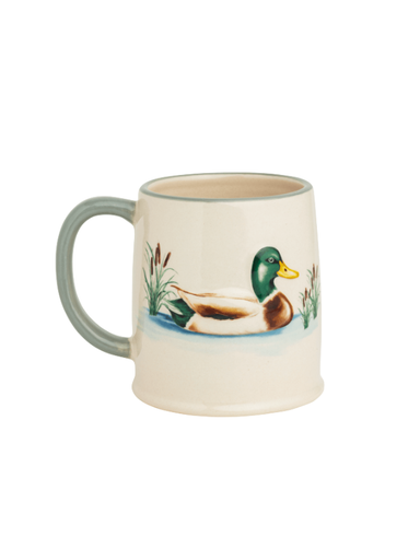 Ceramic stoneware mug with duck nature outdoors woodsy