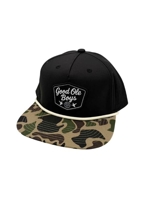black & Camo hat with Good ole boys on the patch 