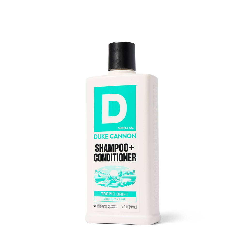 Duke Cannon shampoo and conditioner tropic scent