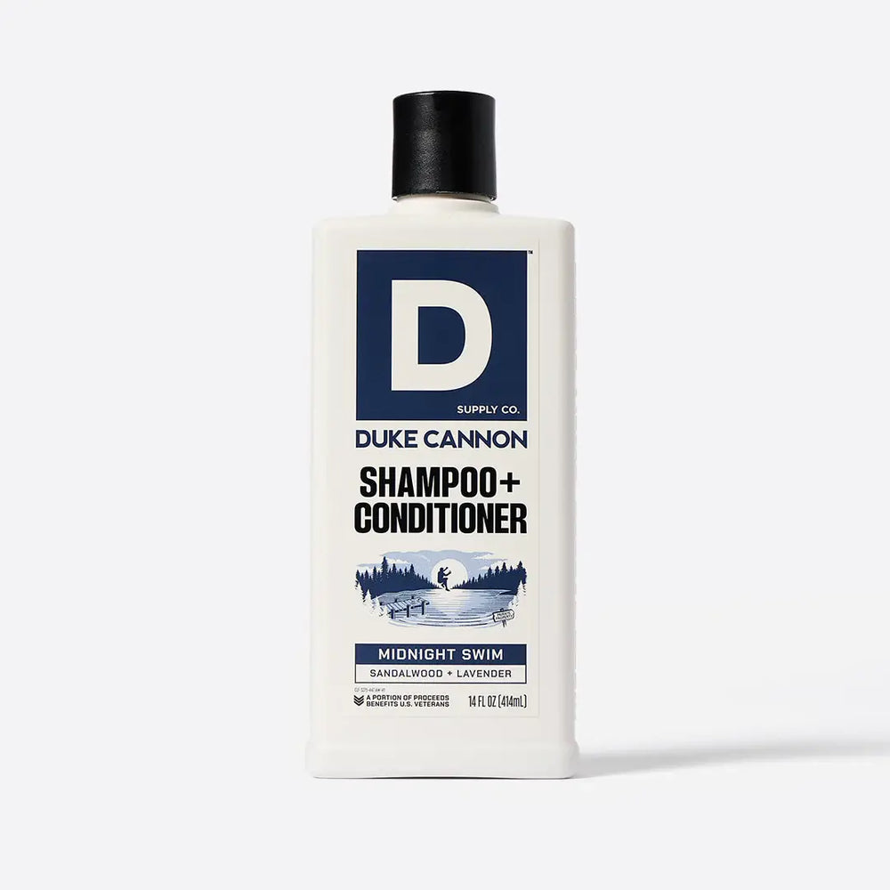 Duke Cannon shampoo and conditioner midnight swim