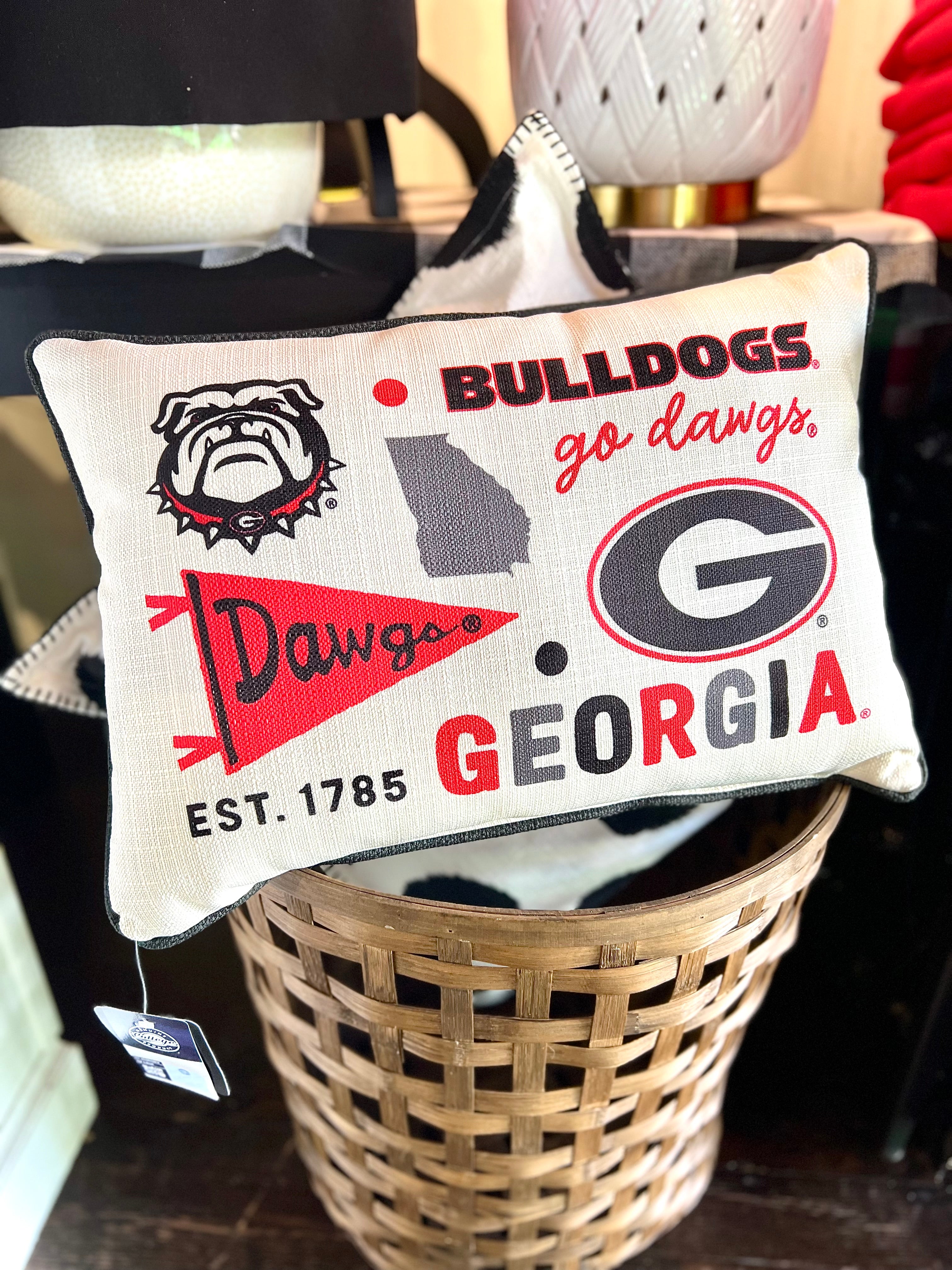 Georgia Bulldogs Collage Pillow