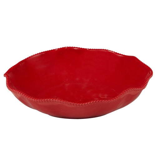 Red Melamine Large Serving Bowl