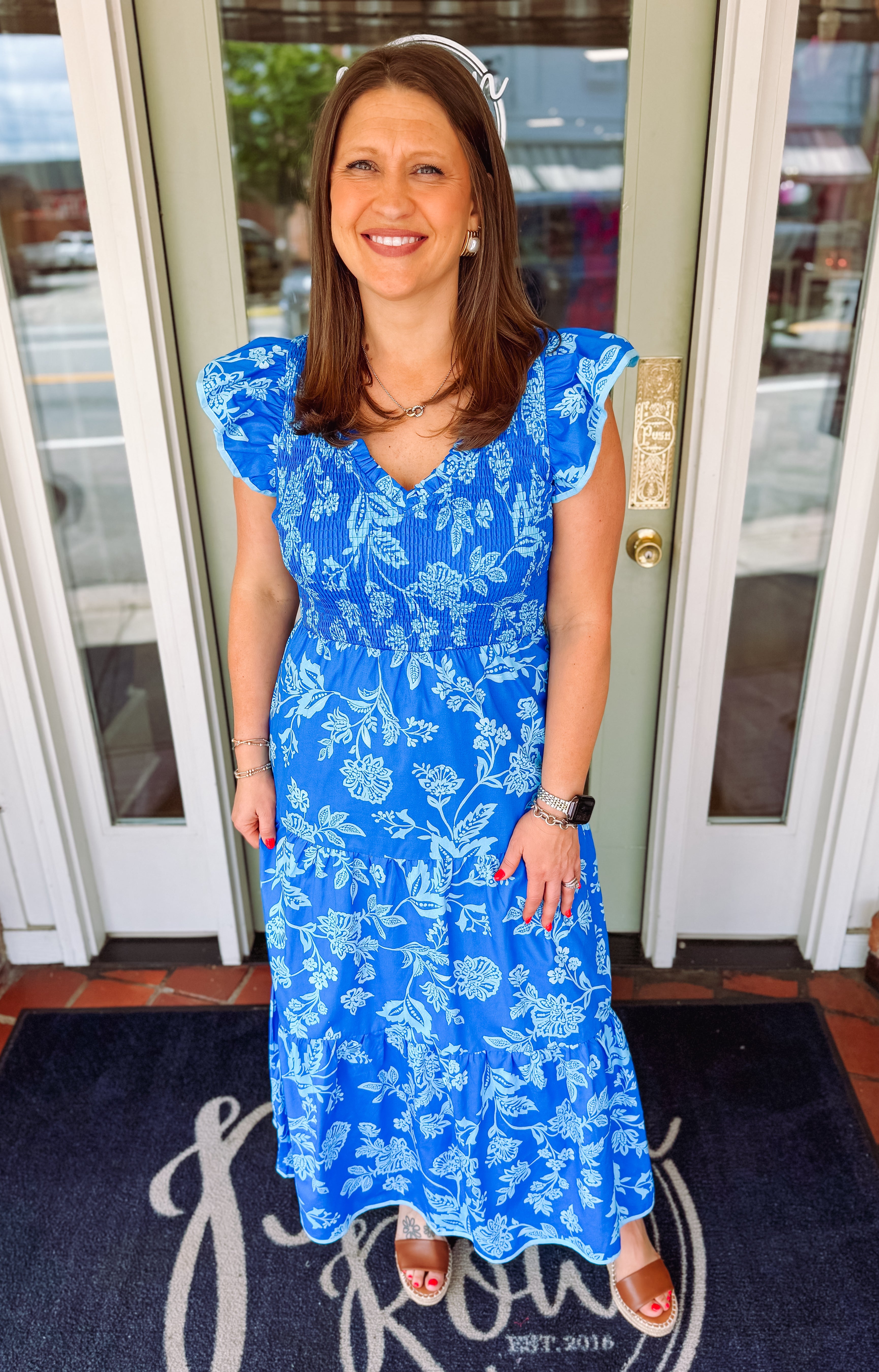 The Sunfire Tiered Midi Dress
