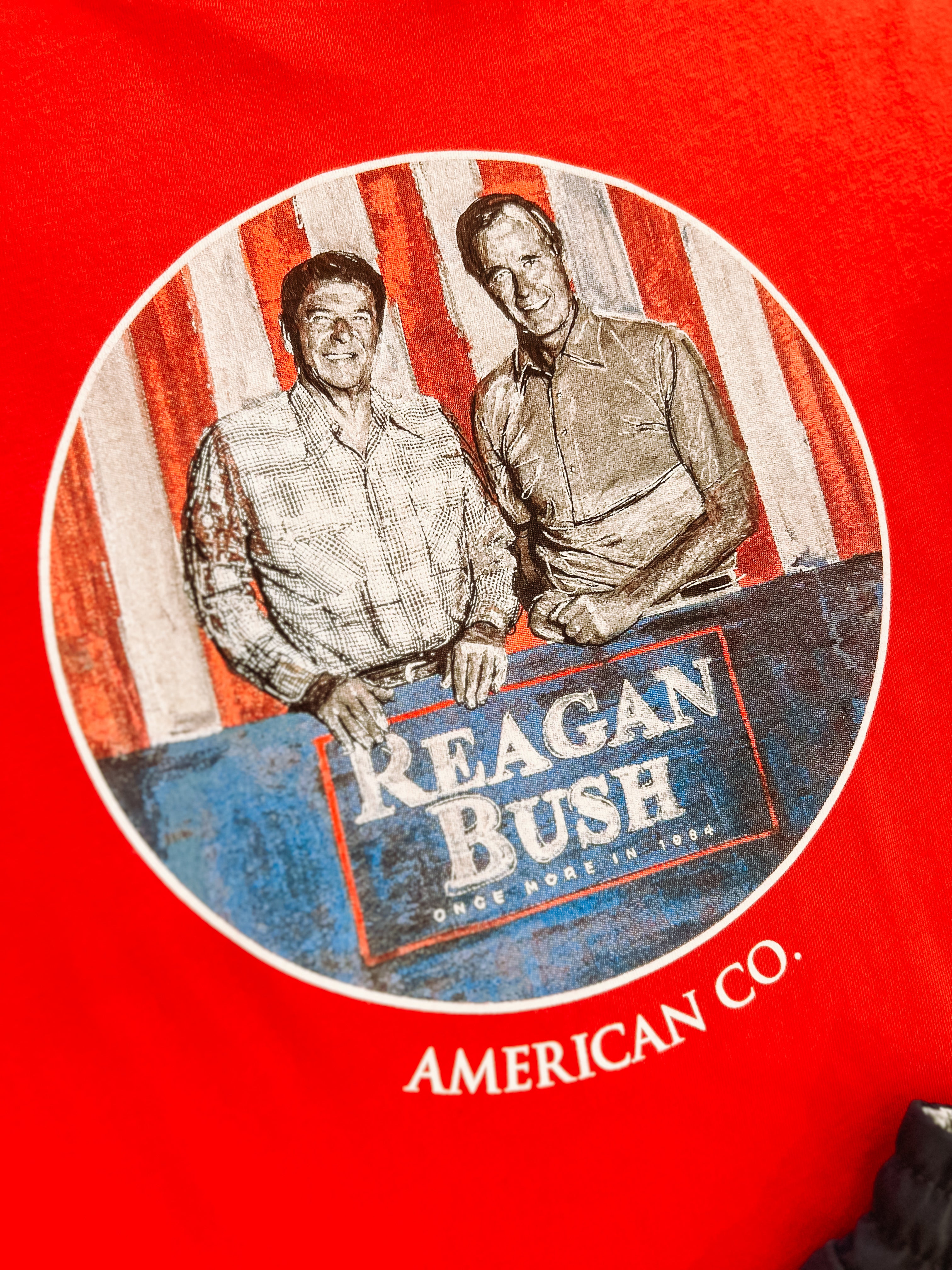 Reagan Bush Tee in Red by Peach State Pride