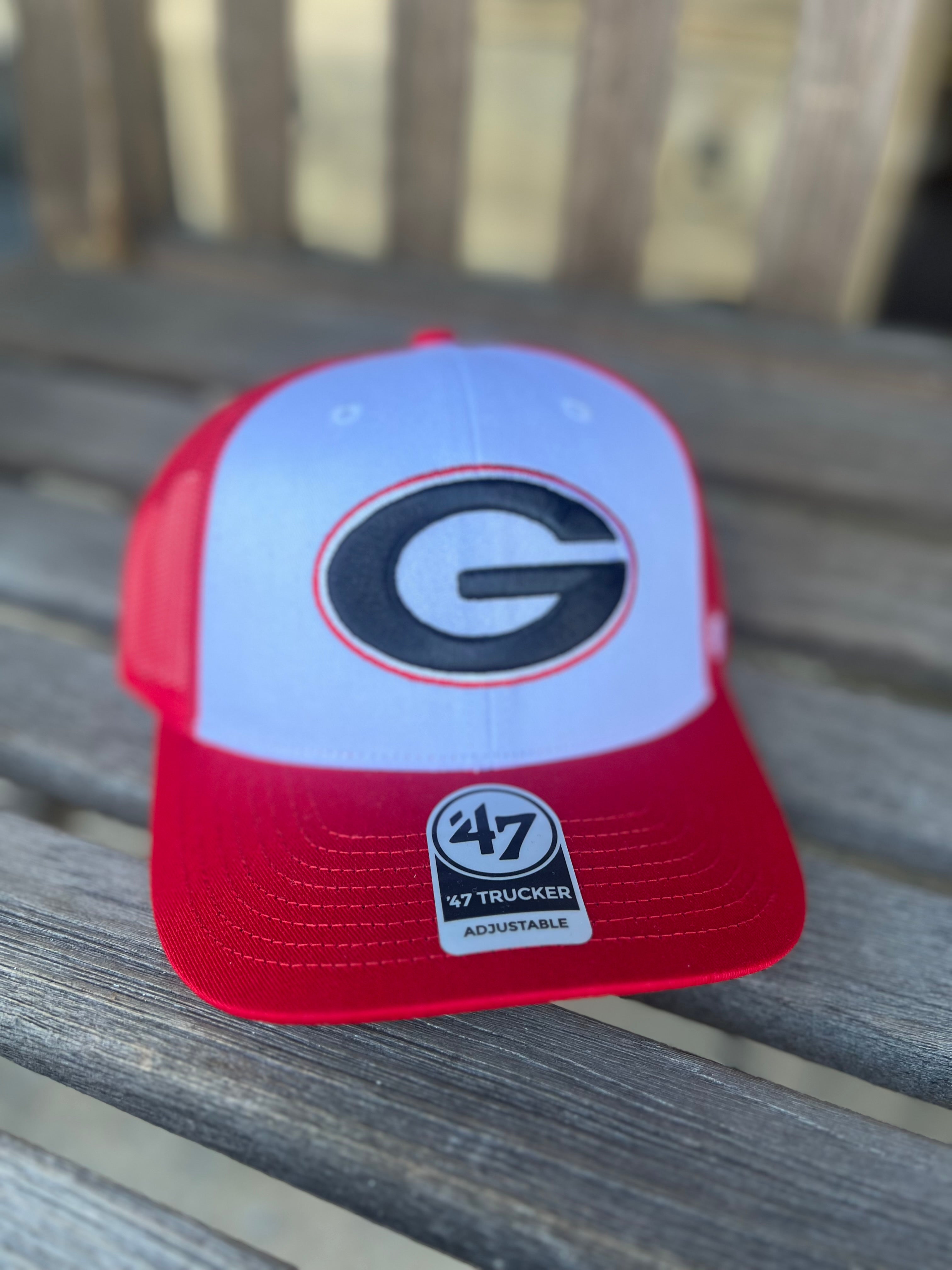 Georgia Bulldogs Red and White Logo Trucker Hat