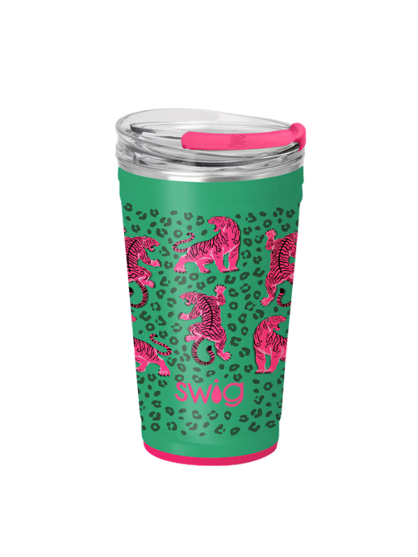 Easy Tiger Party Cup by Swig Life tiger chic print cup travel