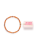 terracotta and gold beaded bracelet 