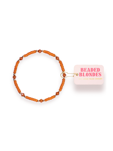 terracotta and gold beaded bracelet 