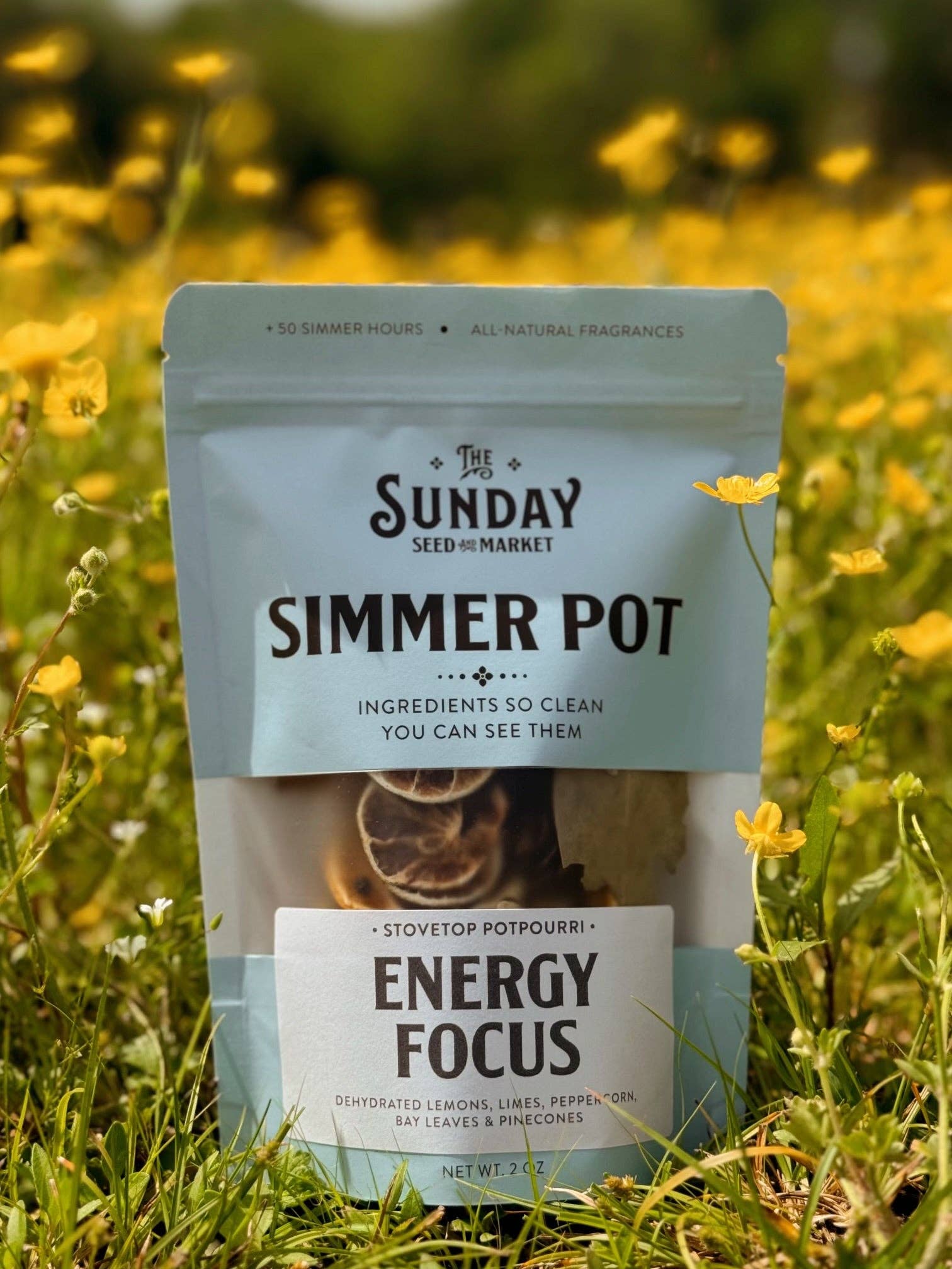 Energy Focus Simmer Pot-Lemon Lime Peppercorn Bay Leaves the sunday seed market 