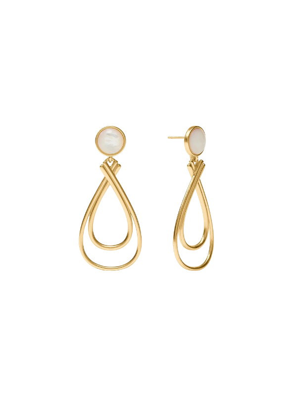 Essex Stone Earring in Mother of Pearl 