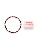 brown and gold beaded bracelet 