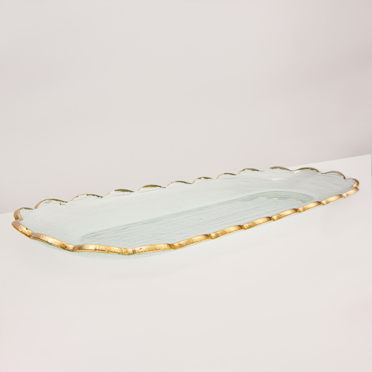 Gold/Clear Chapelle Oval Serving Platter