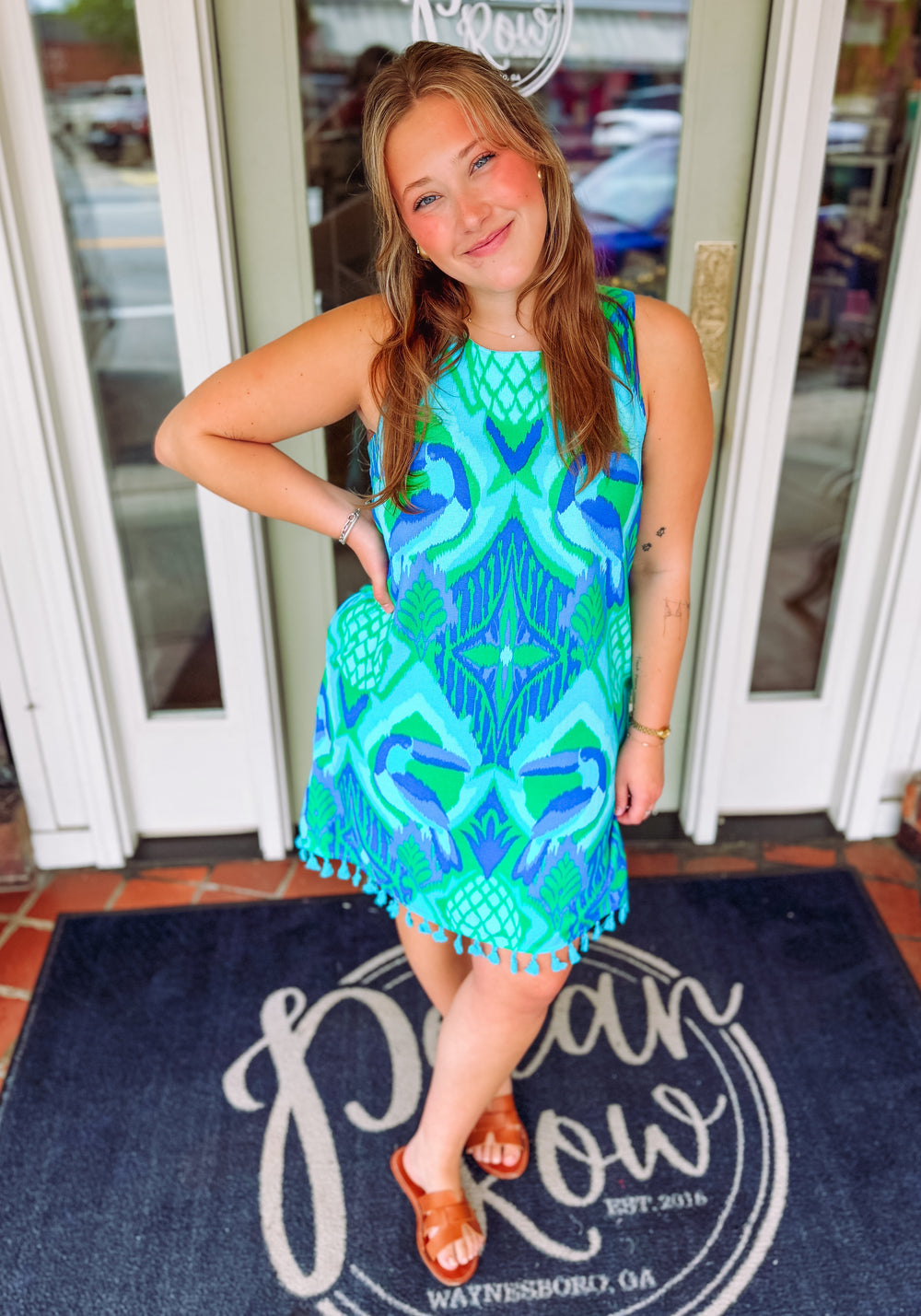 The Blissy Tropical Winda Trapeze Mini Dress (XS-XL)
