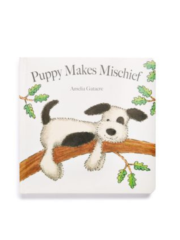 Puppy Makes Mischief Book by Jellycat
