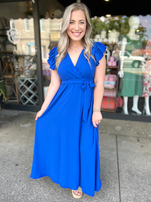 
                
                    Load image into Gallery viewer, All I Know Blue Maxi Dress
                
            