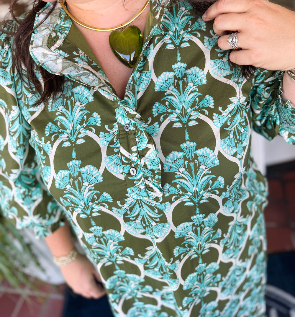 The Mia Floral Midi Dress (XL-2X)