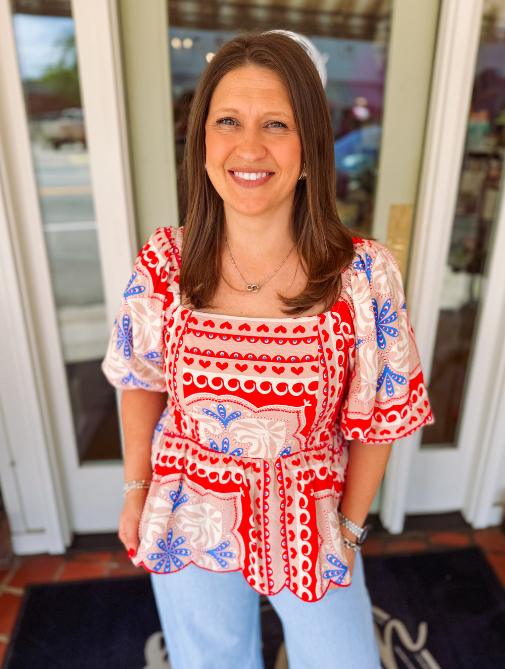 The Skylar Peplum Top (S-3X)