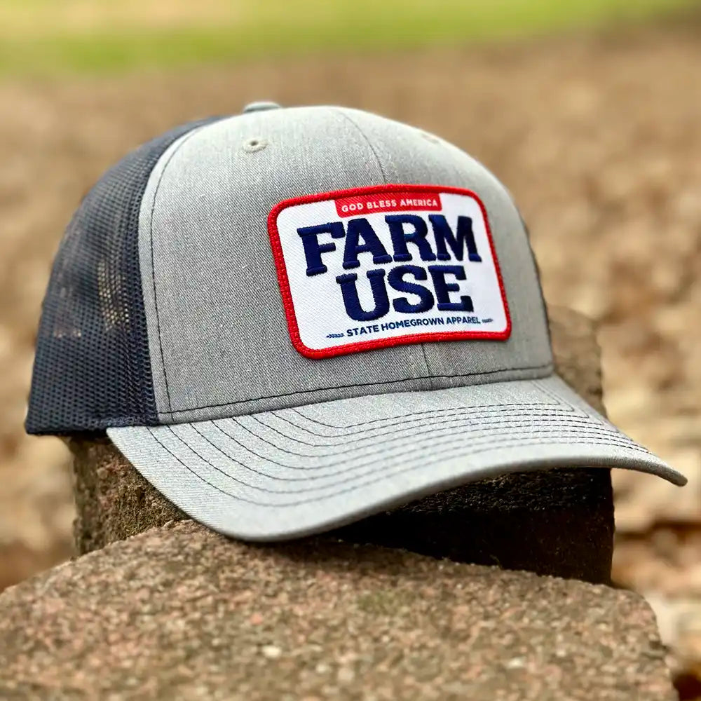 Farm Use Navy/ Heather Gray Hat by State Homegrown